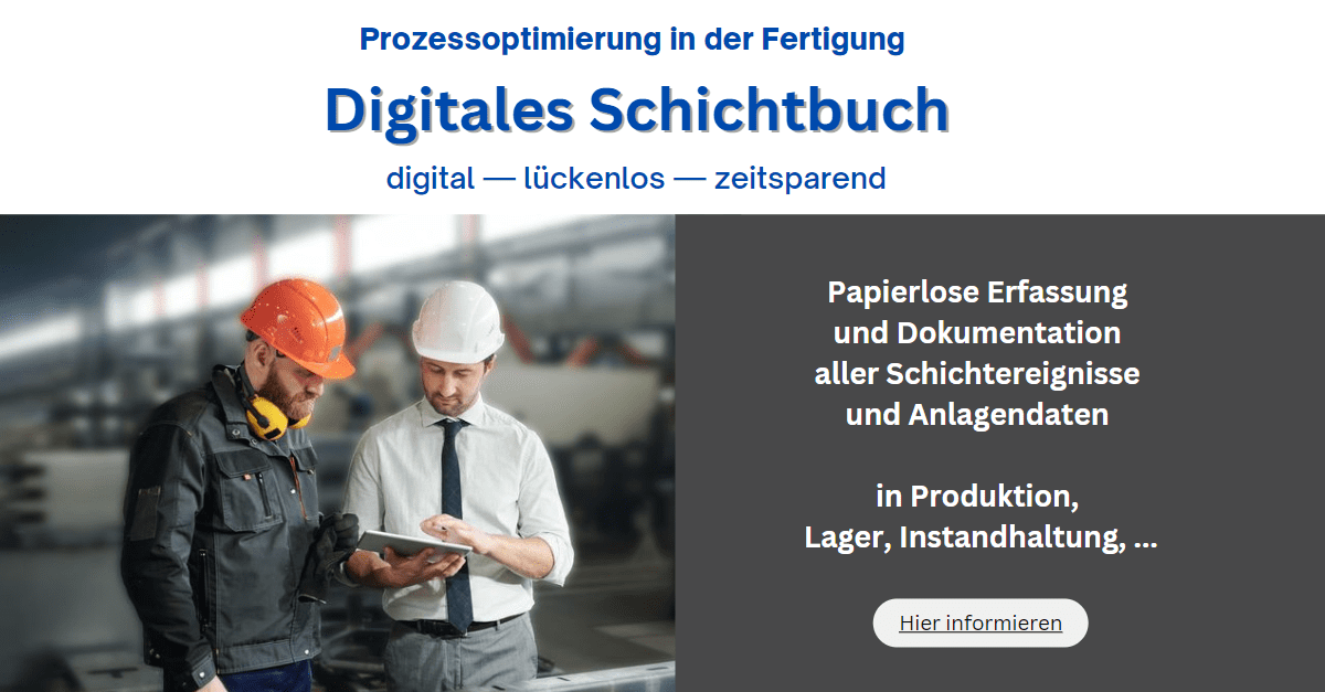 Digitales Schichtbuch für reibungslose Schichtwechsel